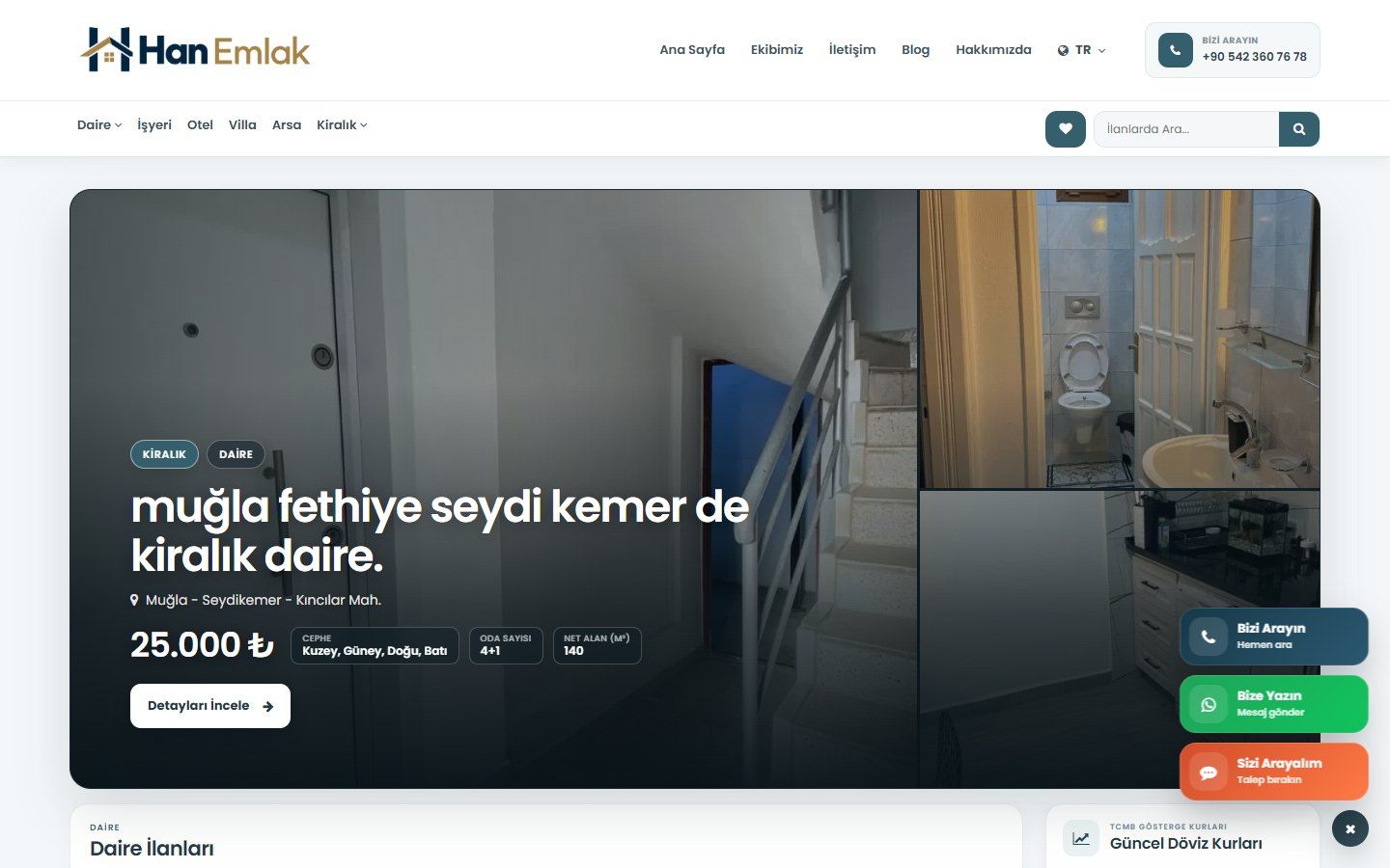 Han Emlak web sitesi