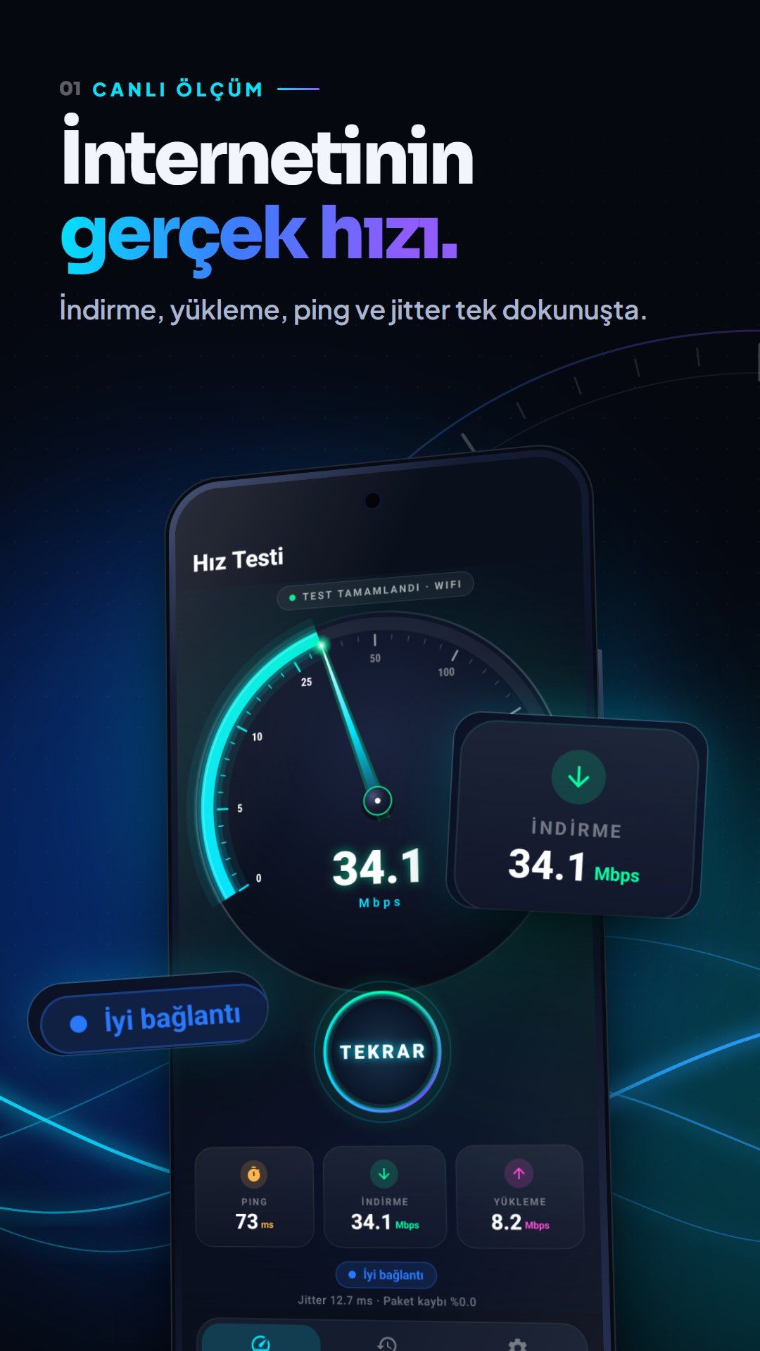 RealSpeedTest ekranı 1