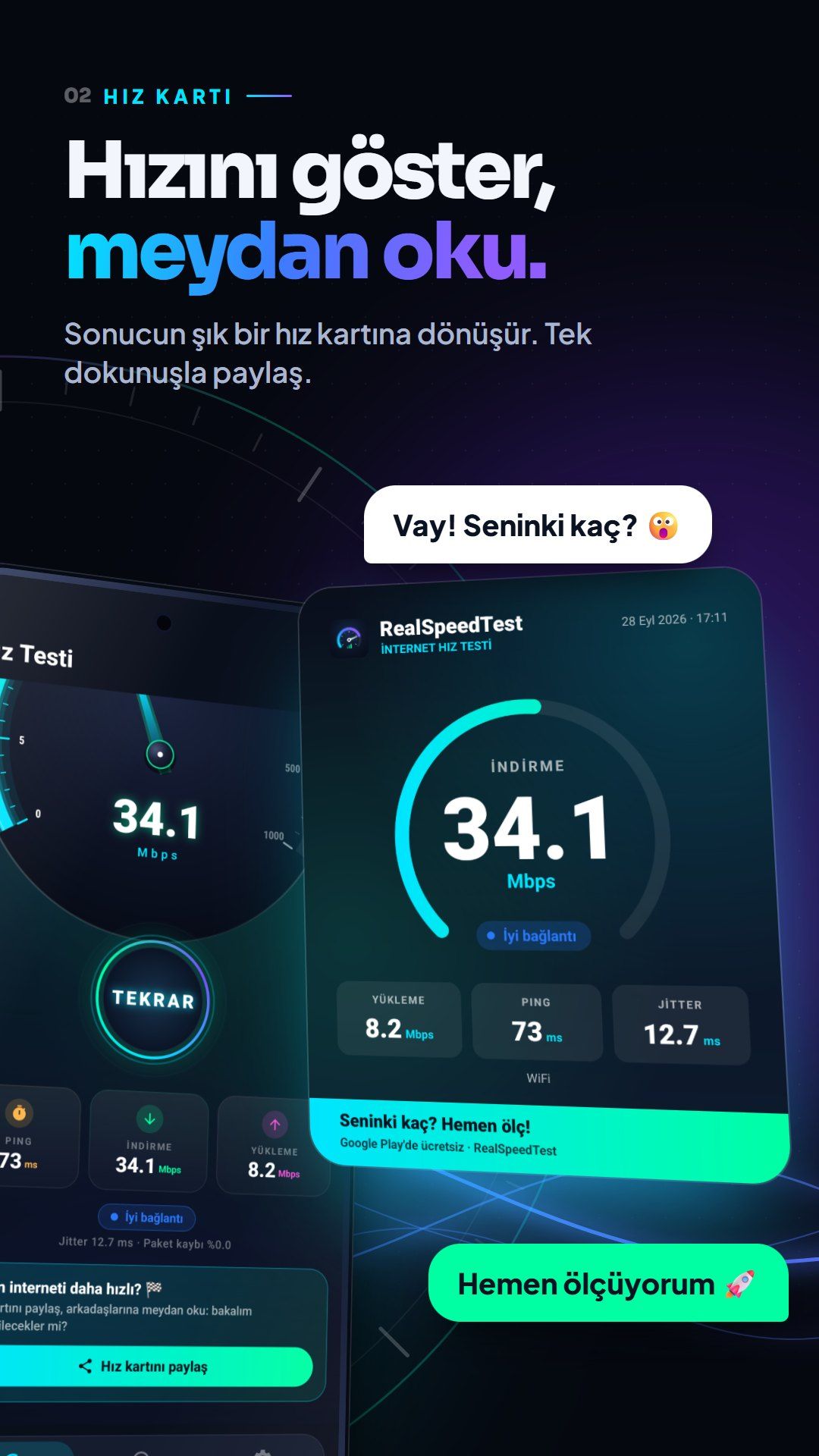RealSpeedTest ekranı 2